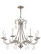 Daphne 8 Light 30 inch Brushed Nickel Chandelier Ceiling Light