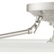 Oasis 3 Light 20 inch Brushed Nickel Semi-Flush Mount Ceiling Light