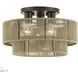 Acordia 3 Light 15 inch English Bronze Semi Flush Mount Ceiling Light, Large