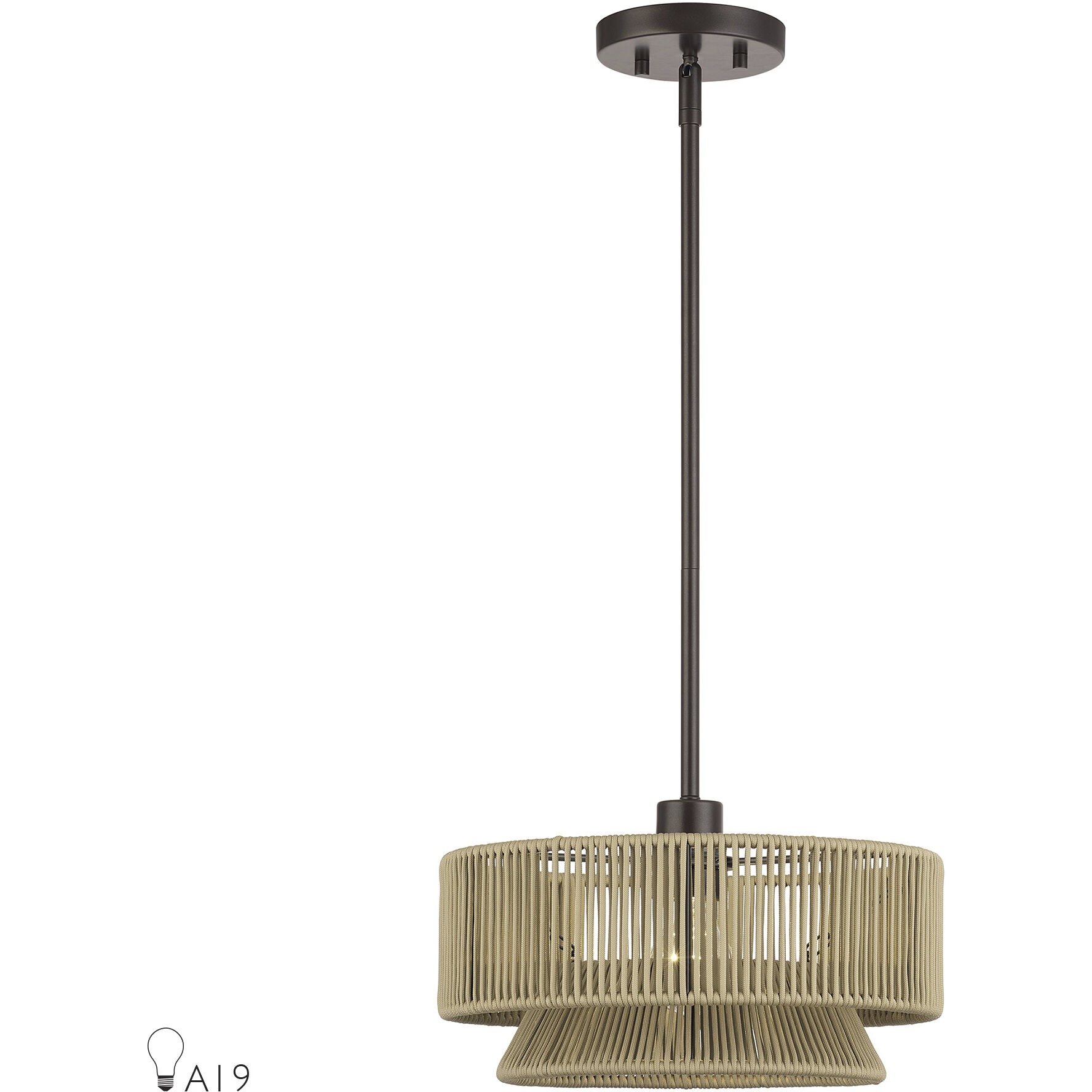 Florell 1 Light 13 inch English Bronze Pendant Ceiling Light
