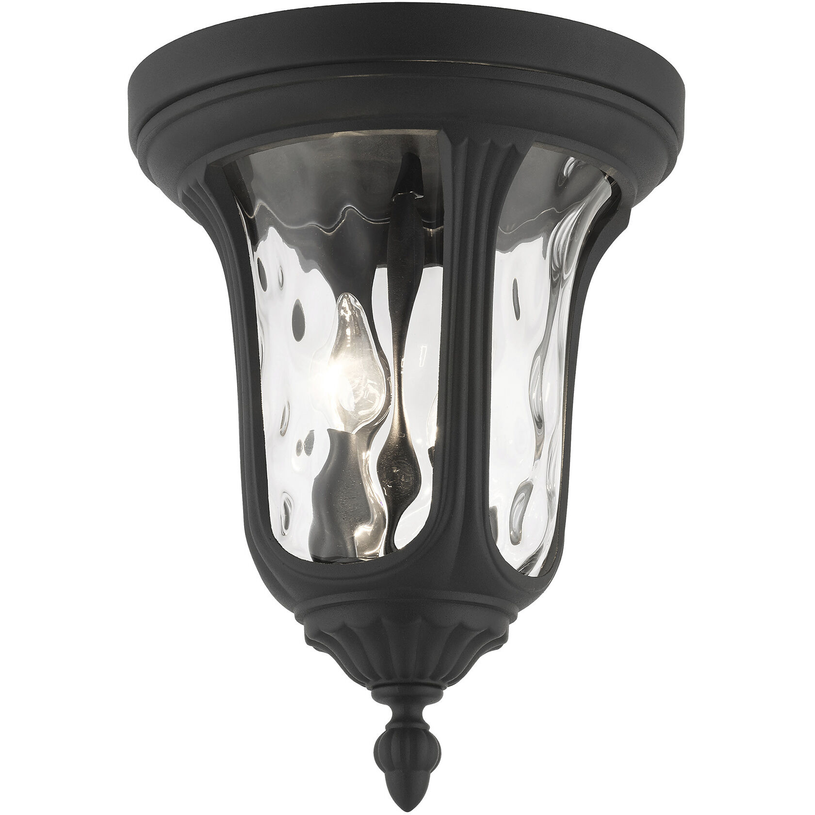 Oxford 2 Light 11 inch Textured Black Outdoor Ceiling Mount