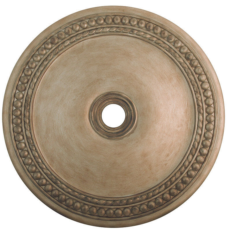 Wingate Hand Painted Antique Silver Leaf Ceiling Medallion