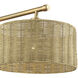 Weavington 3 Light 46 inch Antique Gold Leaf Linear Chandelier Ceiling Light, Extra Large