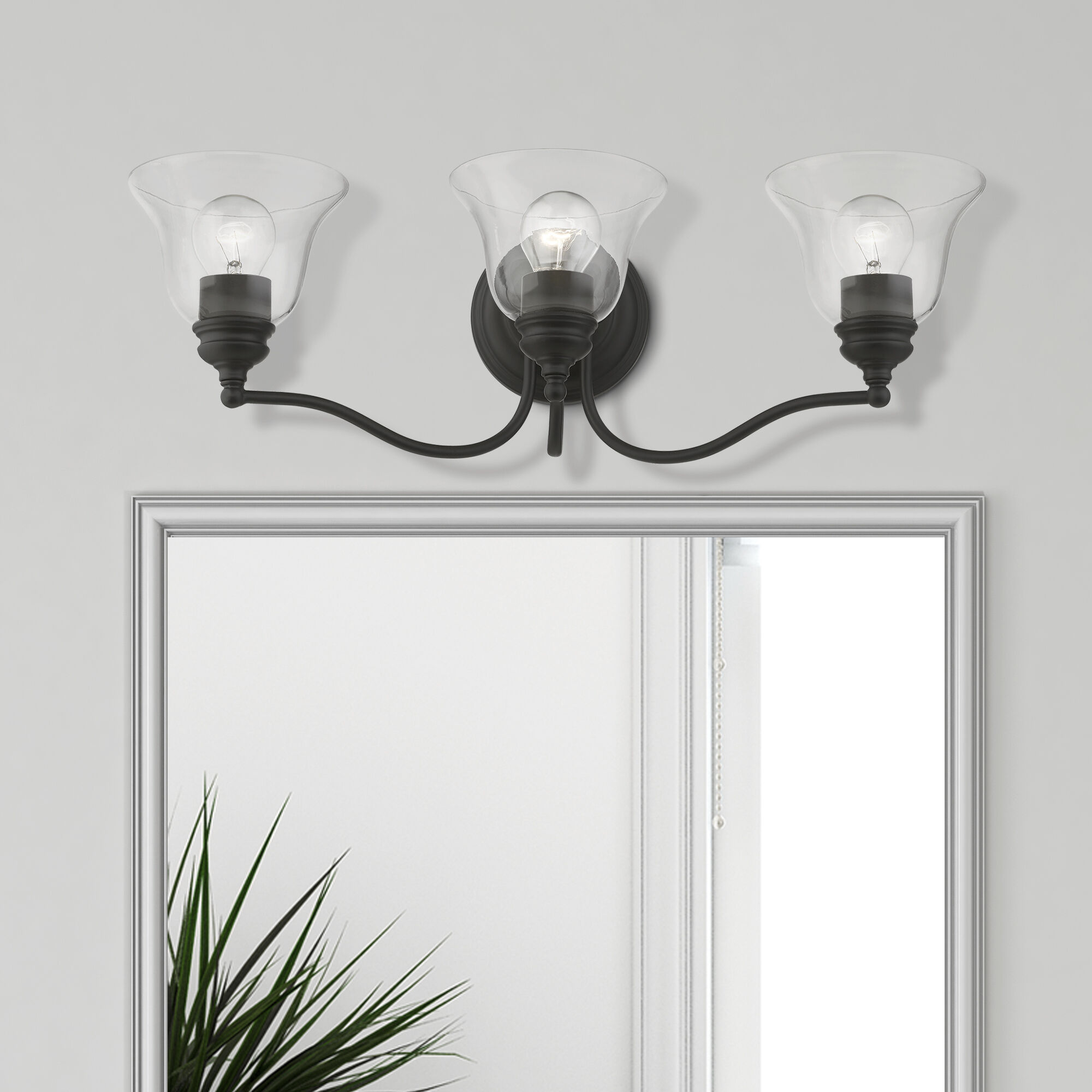 Moreland 3 Light 24 inch Black Vanity Sconce Wall Light