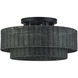 Weavington 4 Light 21 inch Black Semi Flush Mount Ceiling Light, Extra Large