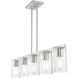 Clarion 5 Light 42 inch Brushed Nickel Linear Chandelier Ceiling Light
