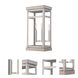 Hopewell 2 Light 18 inch Brushed Nickel with Polished Chrome Stainless Steel Reflector Large Outdoor Wall Lantern