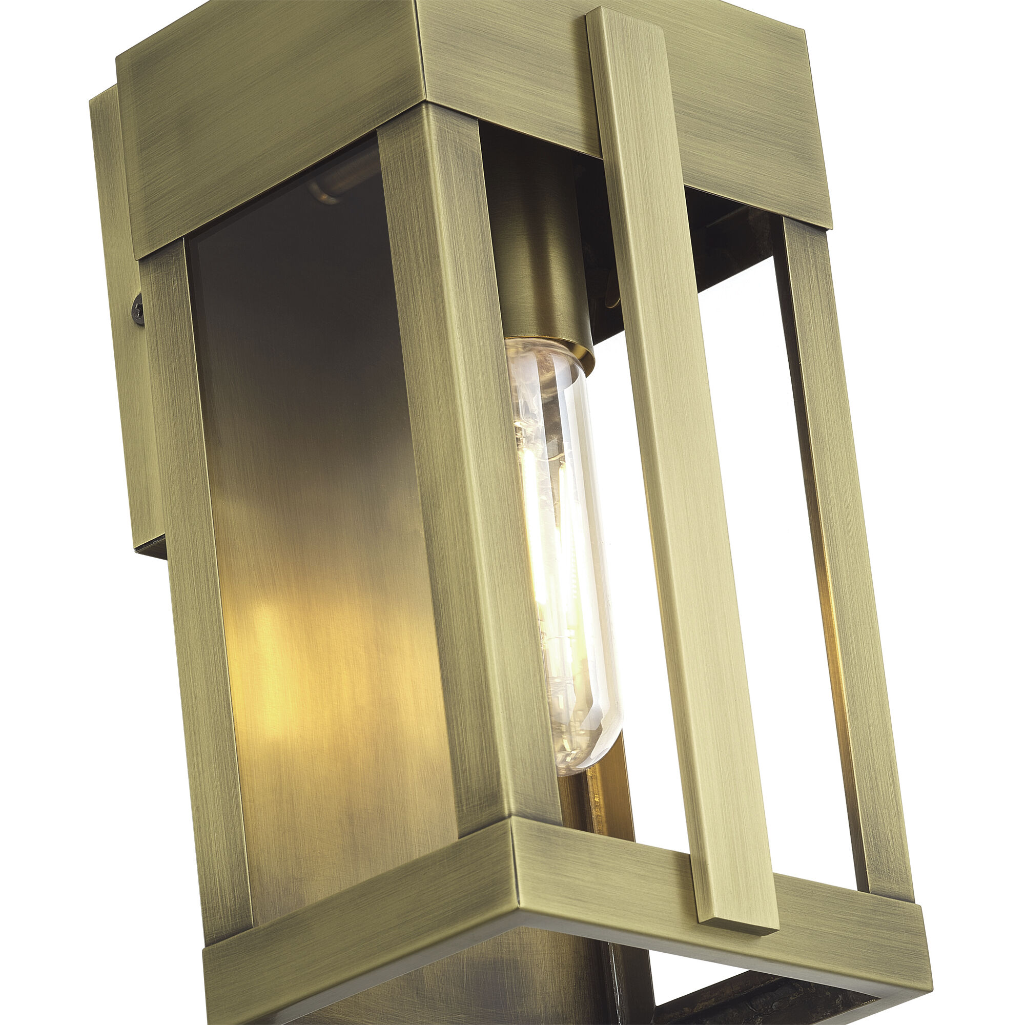 Berksford 1 Light 9 inch Antique Brass Outdoor Wall Lantern