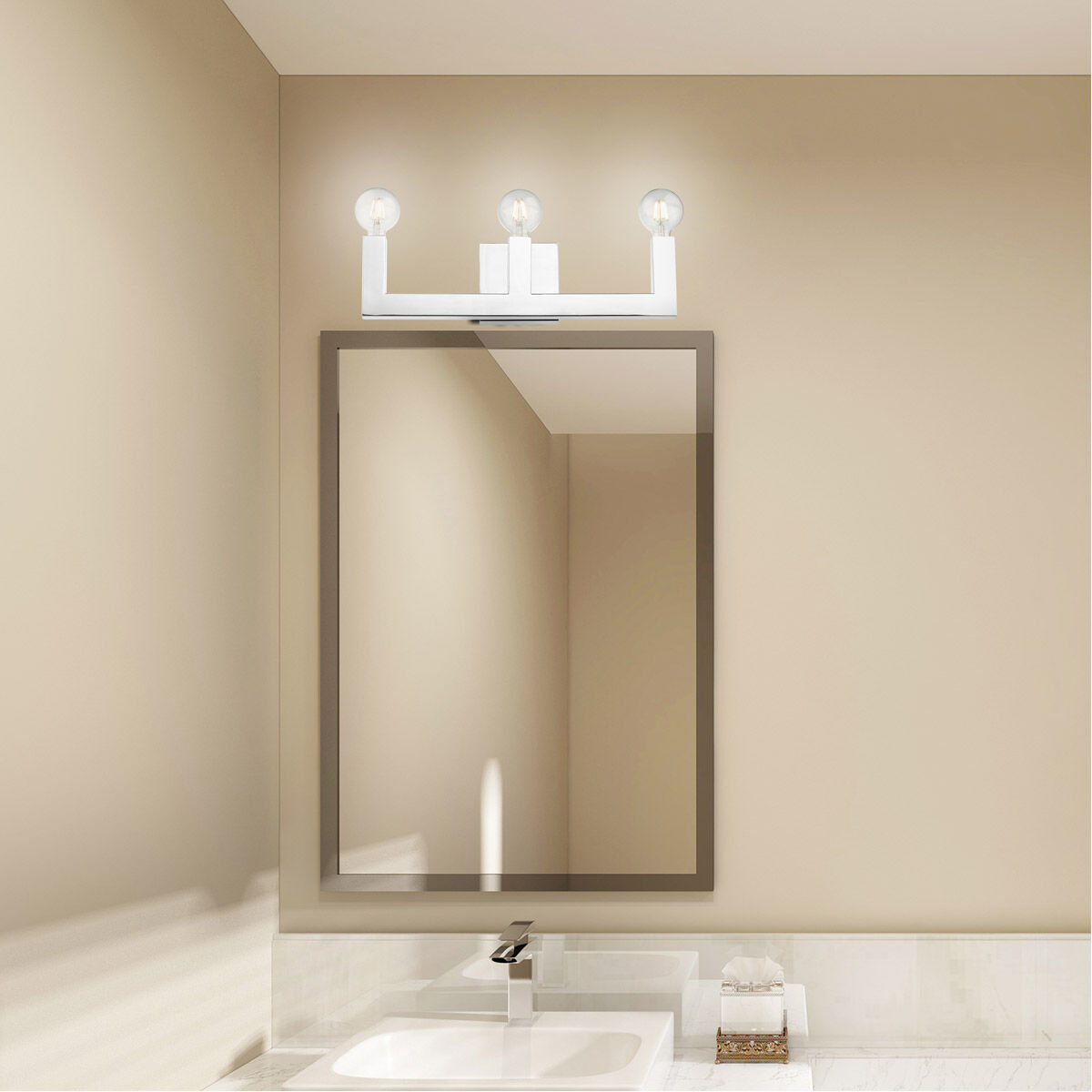 Solna 3 Light 22 inch Polished Chrome Vanity Sconce Wall Light