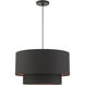 Sentosa 3 Light 20 inch Black Pendant Ceiling Light