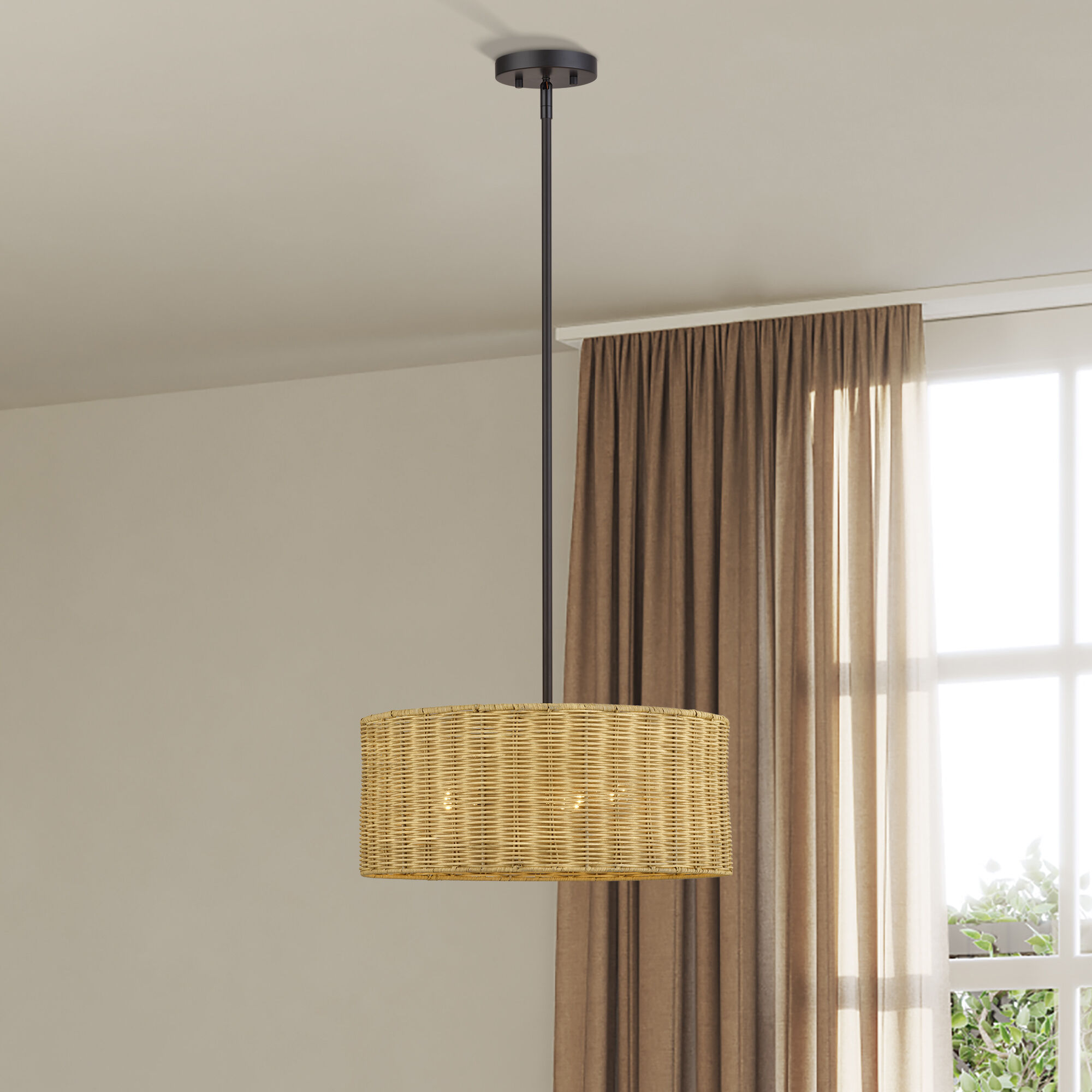 Weavington 3 Light 18 inch Bronze Pendant Chandelier Ceiling Light