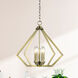 Prism 5 Light 20 inch Antique Brass Chandelier Ceiling Light