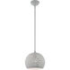 Charlton 1 Light 10 inch Nordic Gray with Brushed Nickel Accents Pendant Ceiling Light