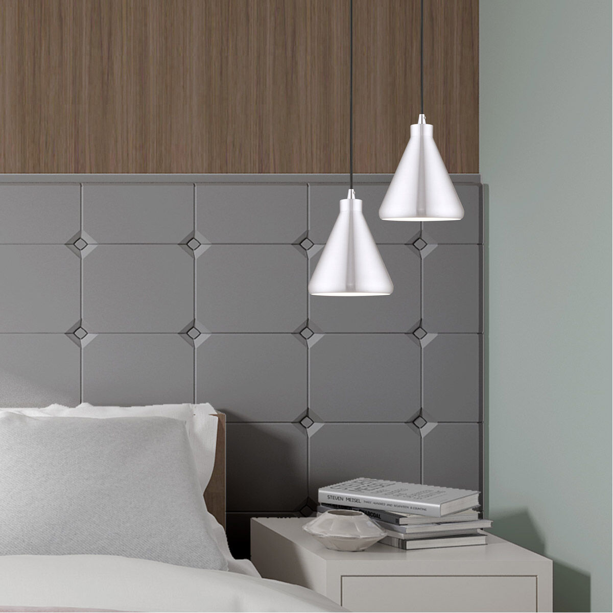 Allison 1 Light 7 inch Brushed Aluminum Mini Pendant Ceiling Light