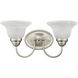 Edgemont 2 Light 17 inch Brushed Nickel Bath Vanity Wall Light