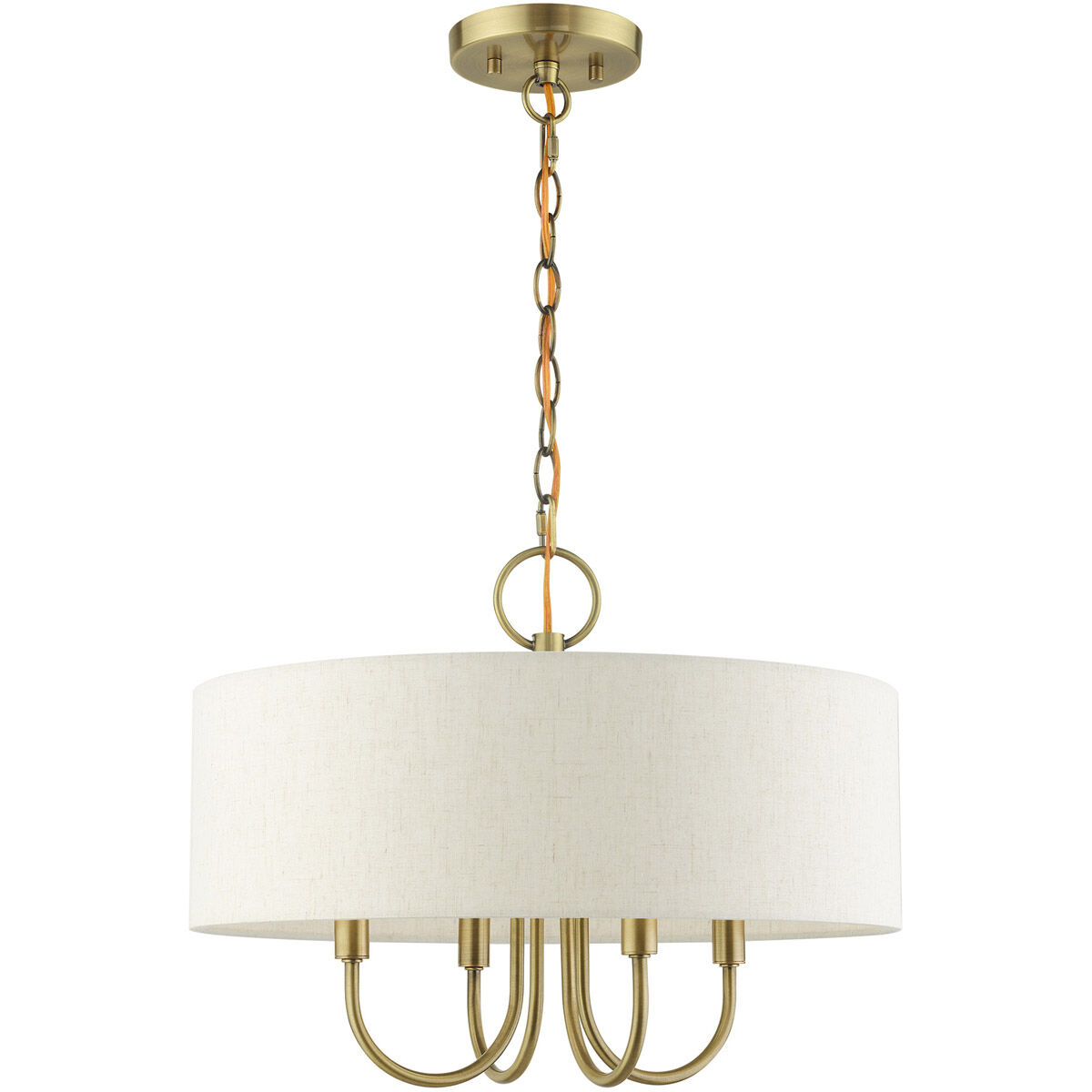 Blossom 4 Light 18 inch Antique Brass Pendant Chandelier Ceiling Light