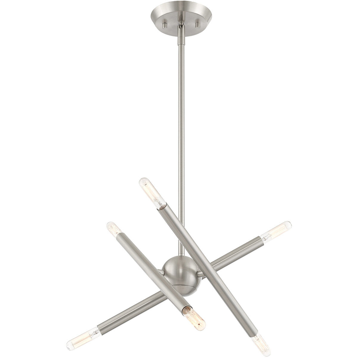 Soho 6 Light 13 inch Brushed Nickel Chandelier Ceiling Light