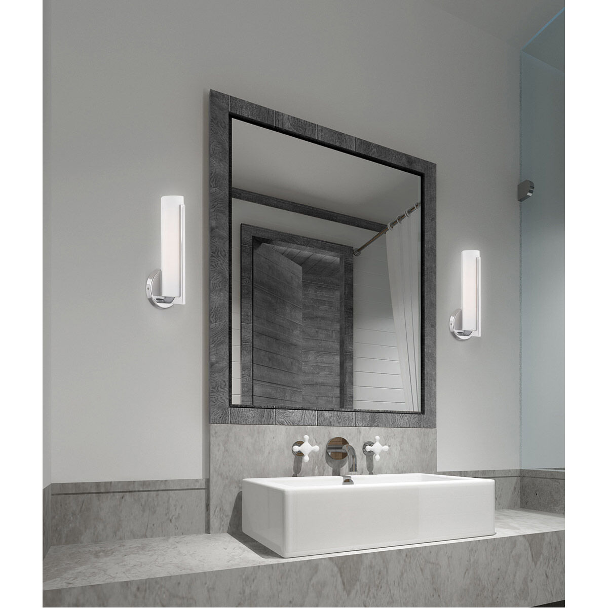 Visby LED 4 inch Polished Chrome ADA ADA Wall Sconce Wall Light