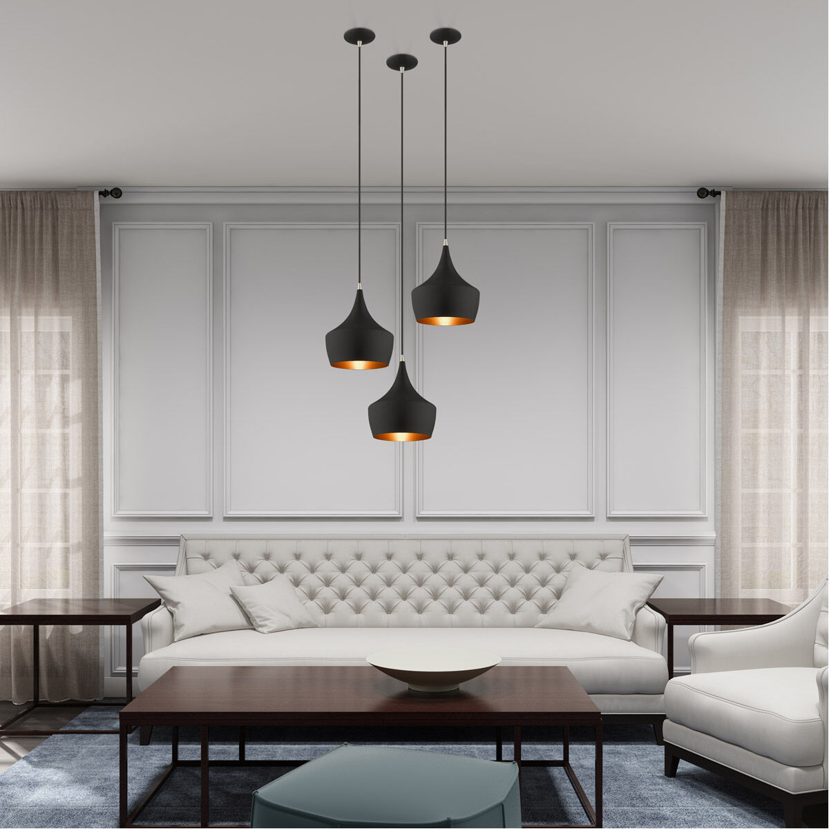 Allison 1 Light 9.5 inch Black Mini Pendant Ceiling Light