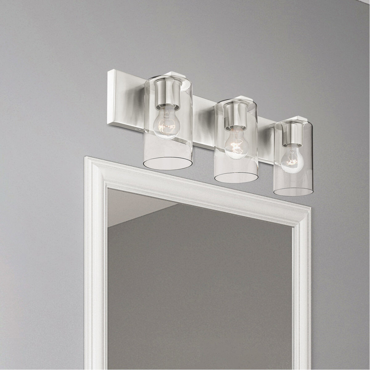 Zurich 3 Light 24 inch Brushed Nickel Vanity Sconce Wall Light