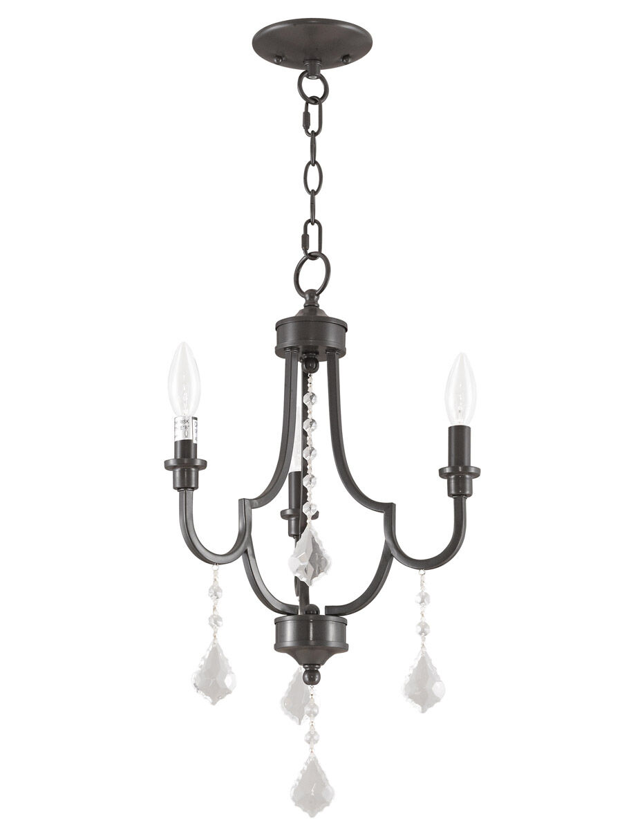 Glendale 3 Light 14 inch English Bronze Mini Chandelier Ceiling Light