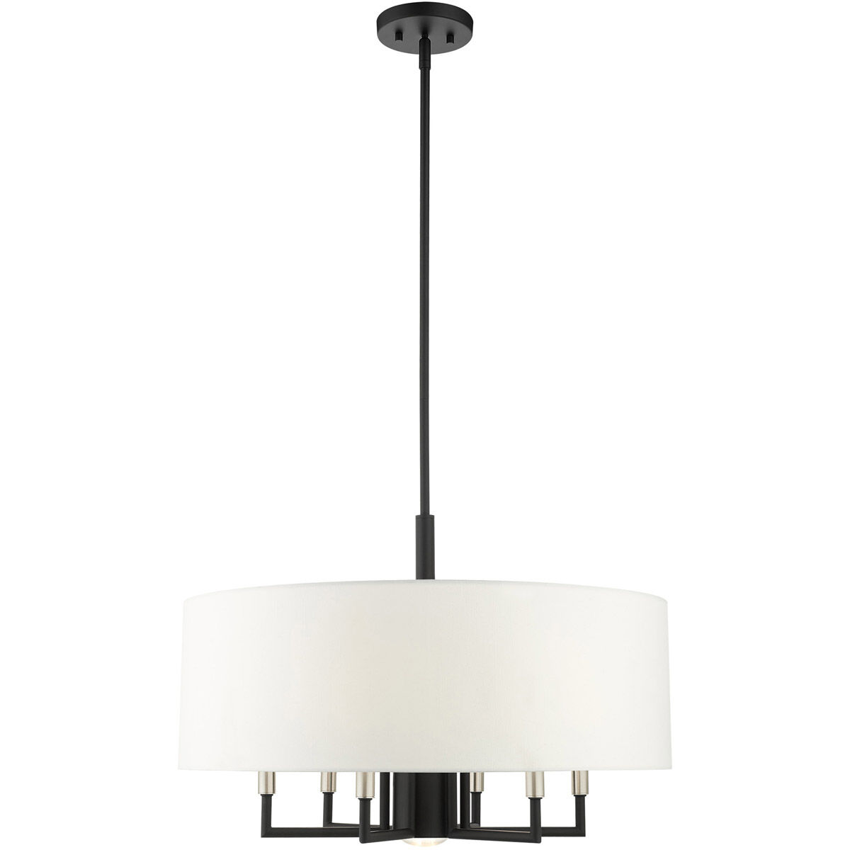 Meridian 7 Light 24 inch Black Pendant Chandelier Ceiling Light 