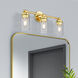 Whittier 3 Light 22 inch Polished Brass Vanity Sconce Wall Light