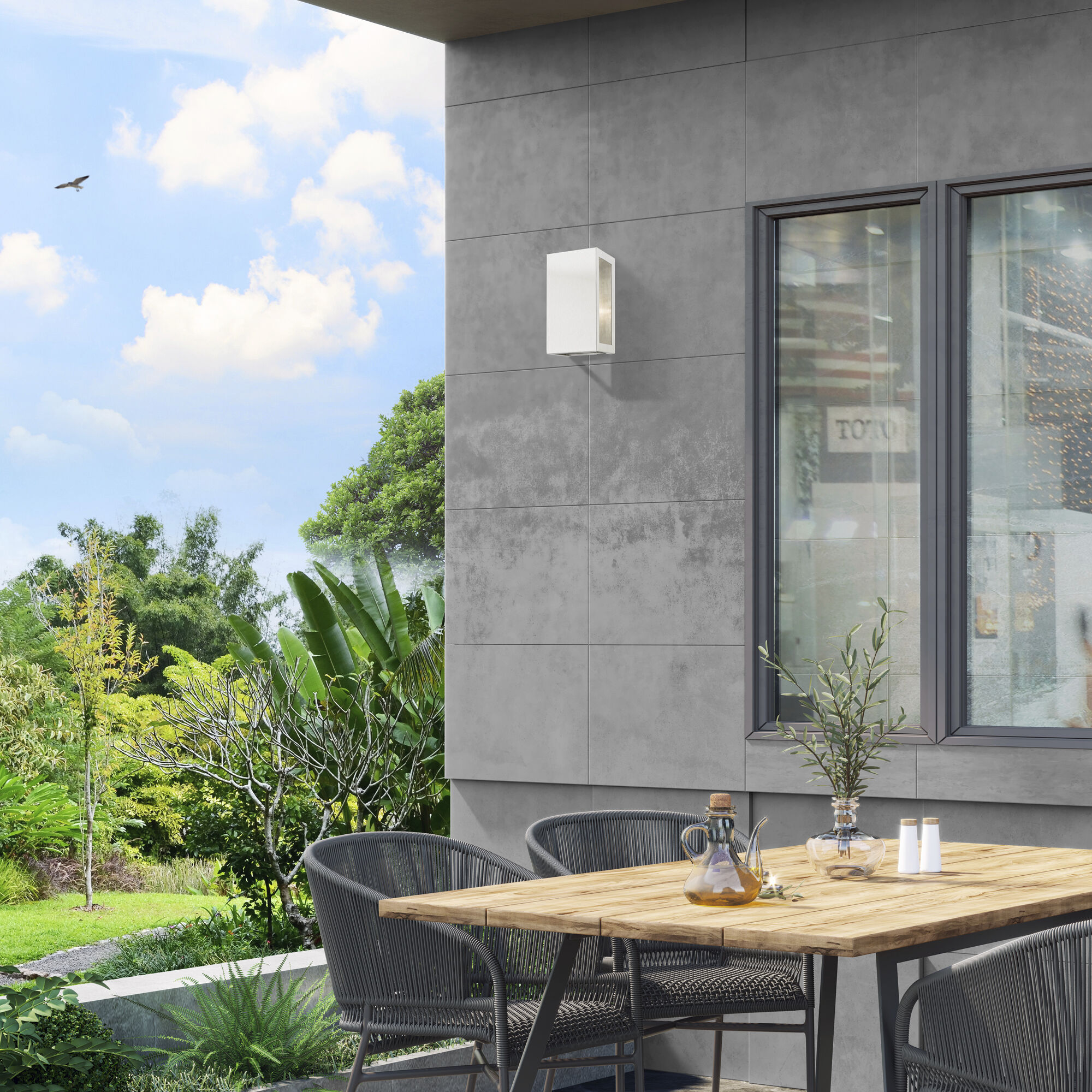 Winfield 1 Light 9 inch Brushed Nickel Outdoor Small Sconce, Small