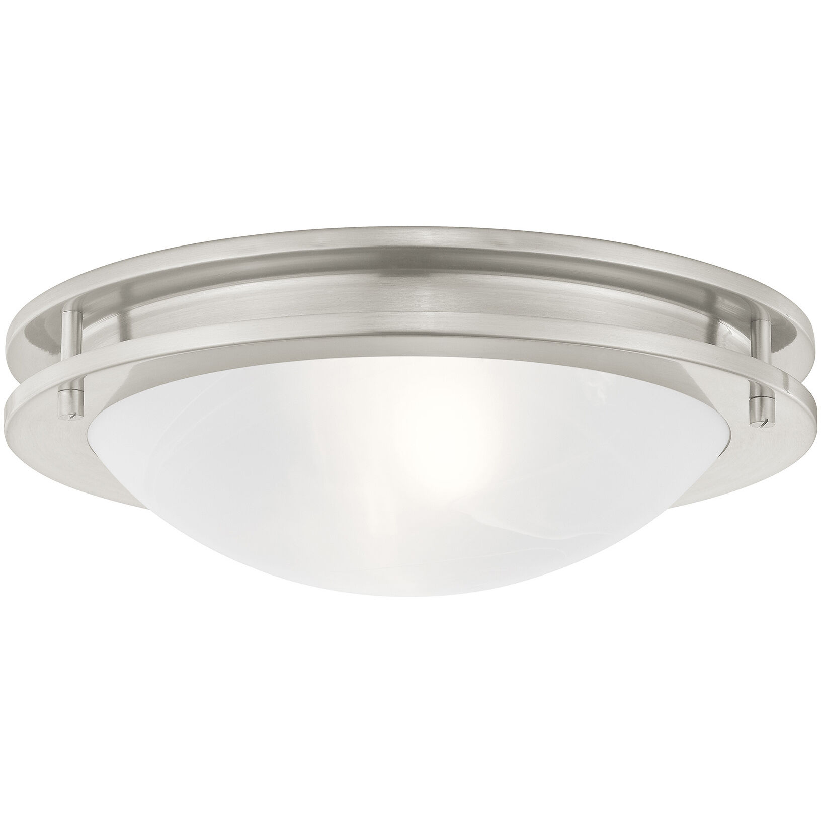 Ariel 2 Light 13 inch Brushed Nickel Flush Mount Ceiling Light