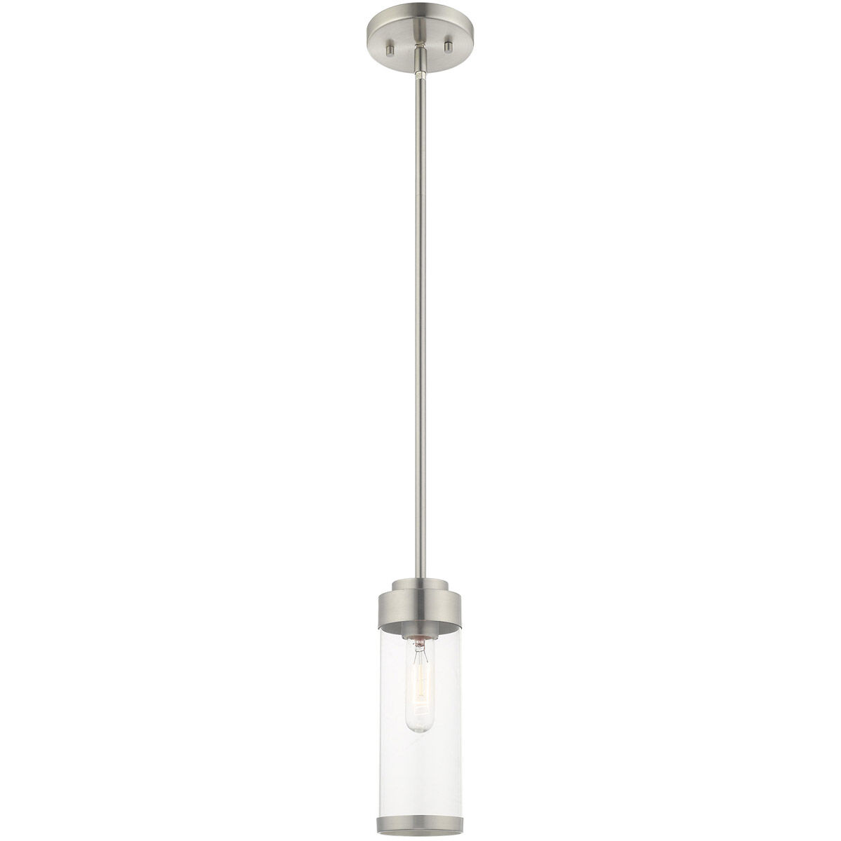 Hillcrest 1 Light 5.13 inch Brushed Nickel Mini Pendant Ceiling Light