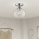 Glendon 1 Light 8.25 inch Brushed Nickel Semi-Flush Ceiling Light