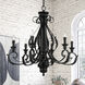 Valencia 6 Light 35 inch Shiny Black Large Chandelier Ceiling Light