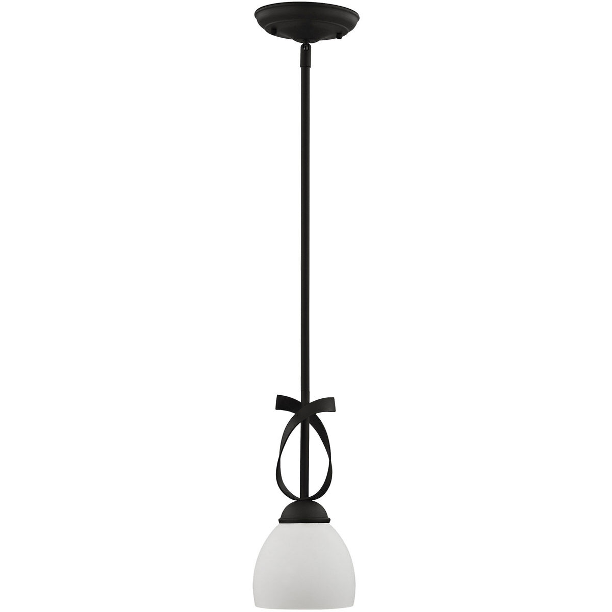 Brookside 1 Light 6 inch Black Mini Pendant Ceiling Light