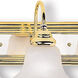 Belmont 6 Light 48 inch Polished Brass & Polished Chrome Bath Vanity Wall Light