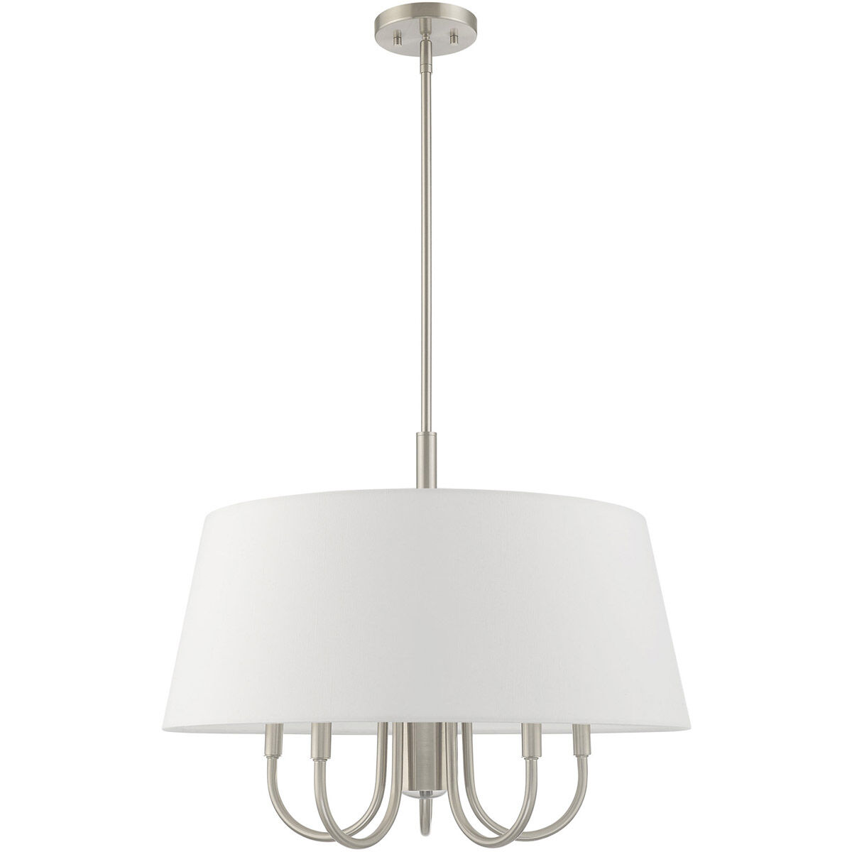 Belclaire 6 Light 24 inch Brushed Nickel Pendant Chandelier Ceiling Light
