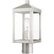 Nyack 1 Light 15 inch Brushed Nickel Outdoor Post Top Lantern