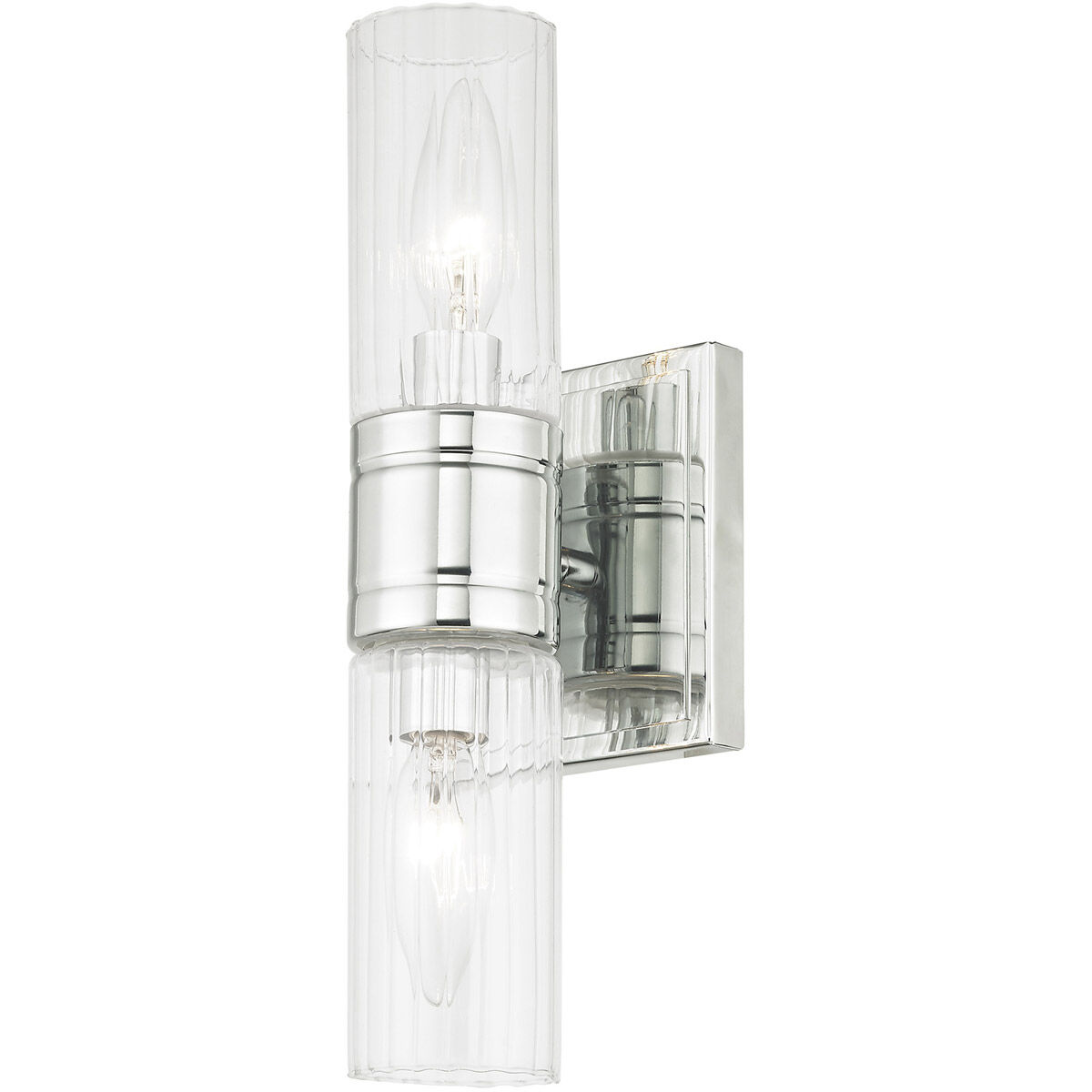 Midtown 2 Light 12 inch Polished Chrome Bath Vanity Wall Light