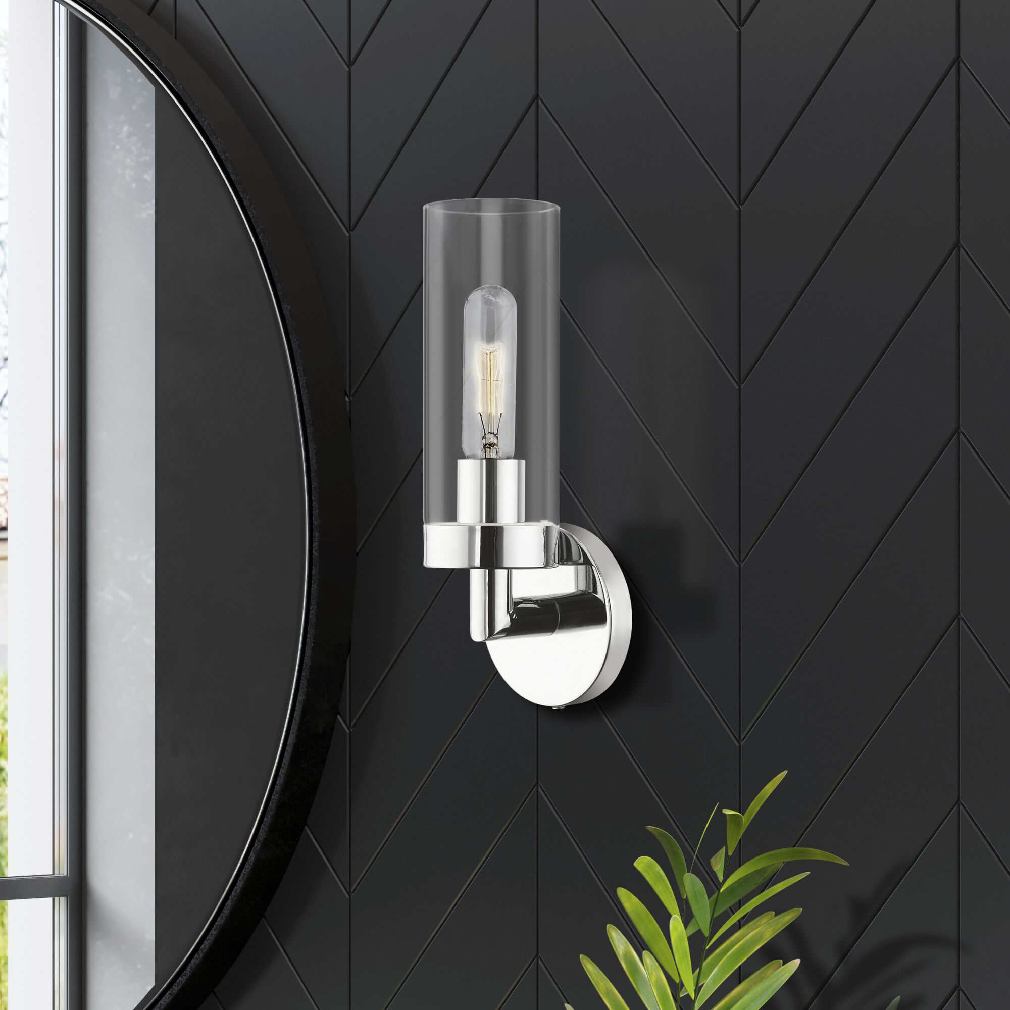 Ludlow 1 Light 4 inch Polished Chrome ADA Single Sconce Wall Light, Single