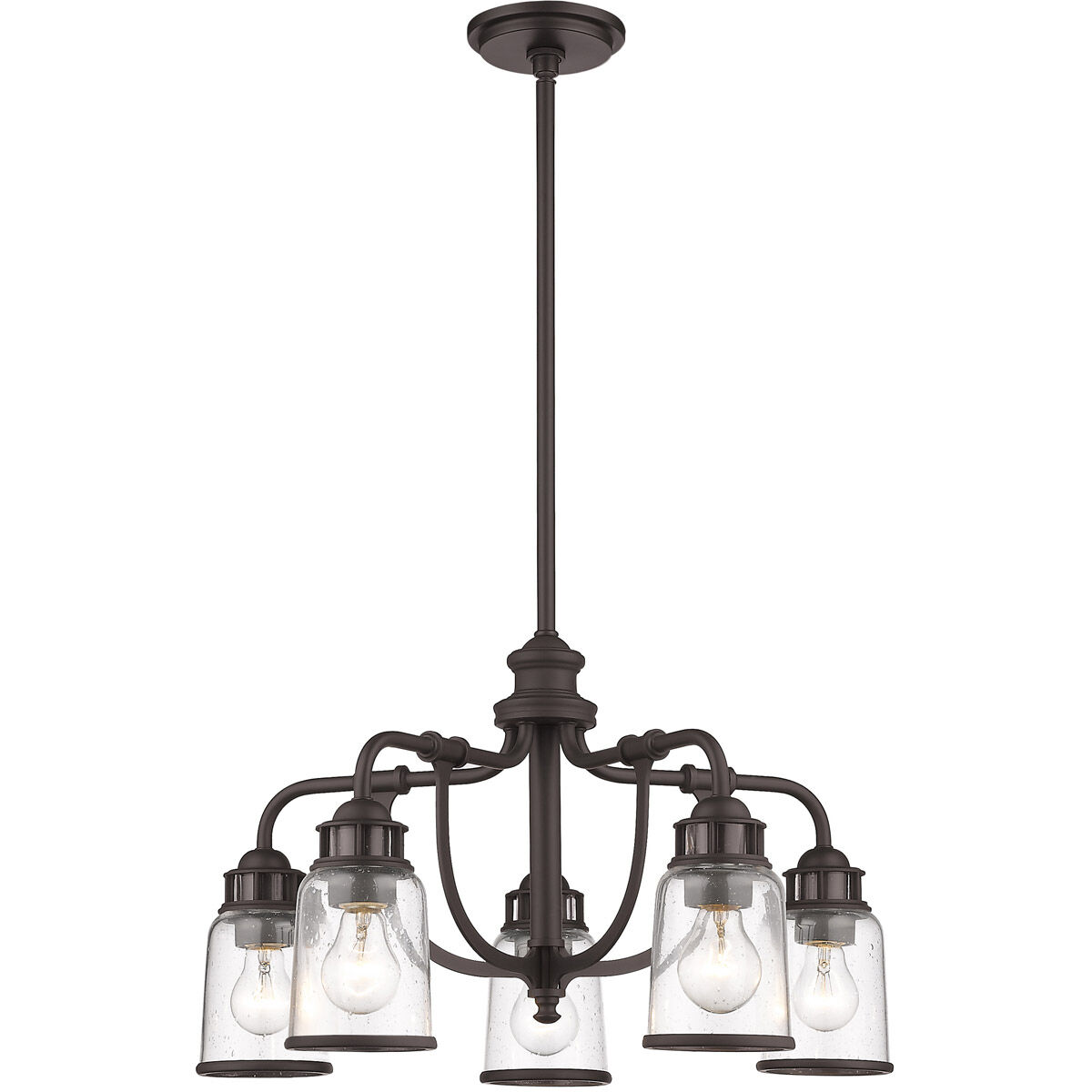 Lawrenceville 5 Light 24 inch Bronze Dinette Chandelier Ceiling Light