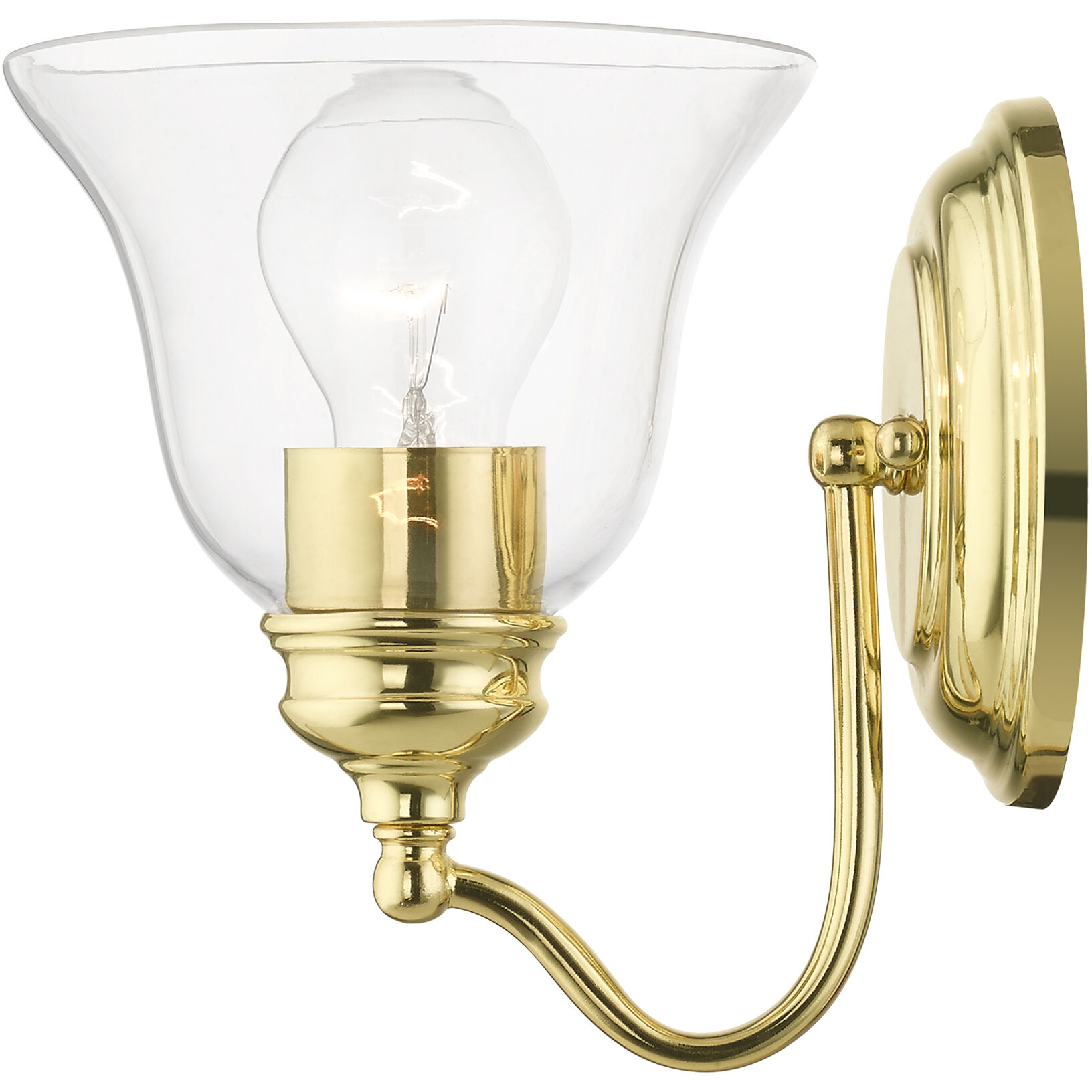 Moreland 1 Light 6 inch Polished Brass Vanity Sconce Wall Light