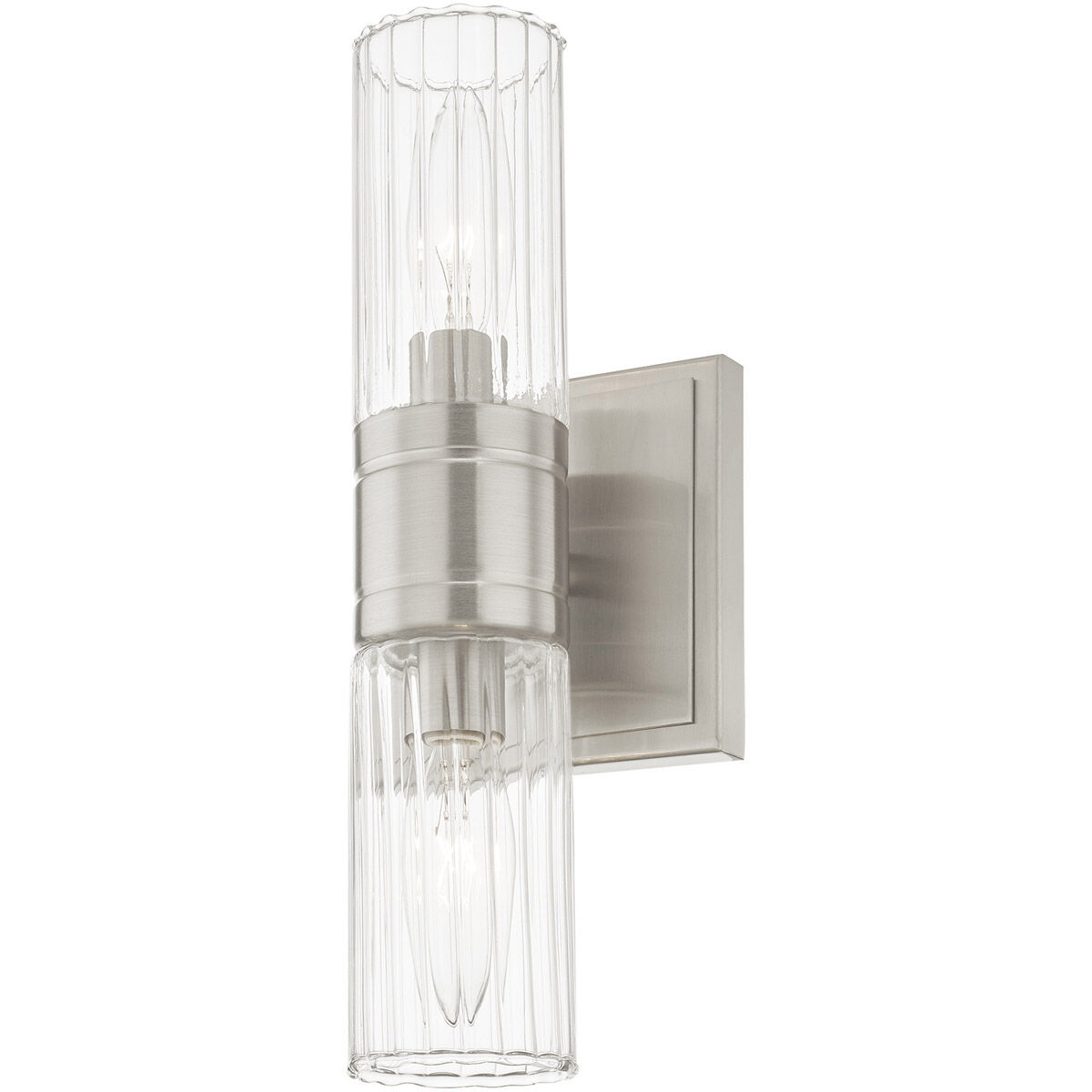 Midtown 2 Light 12 inch Brushed Nickel Bath Vanity Wall Light