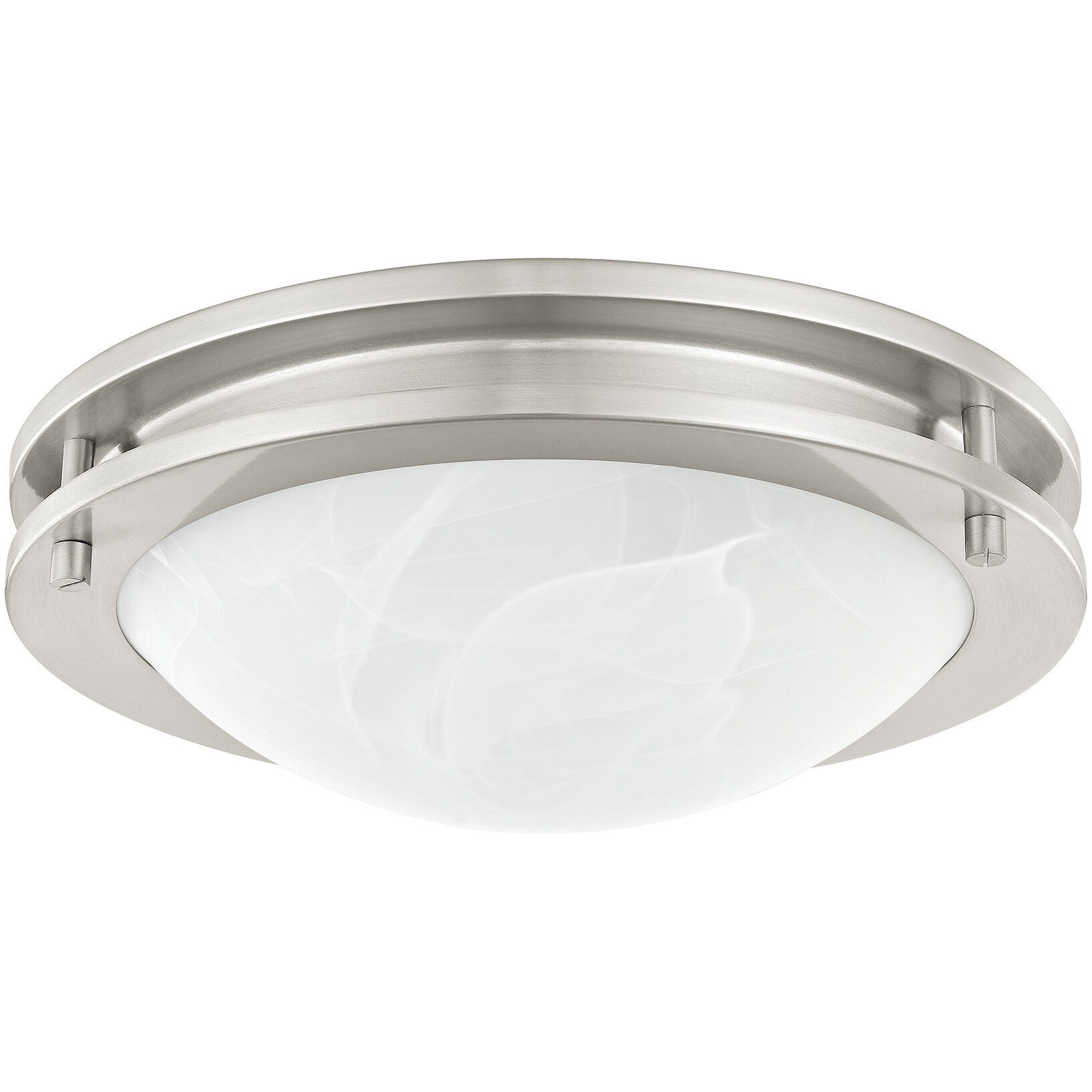 Ariel 2 Light 11 inch Brushed Nickel Flush Mount Ceiling Light