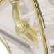 Monterey 3 Light 12.5 inch Polished Brass Flush Mount Ceiling Light