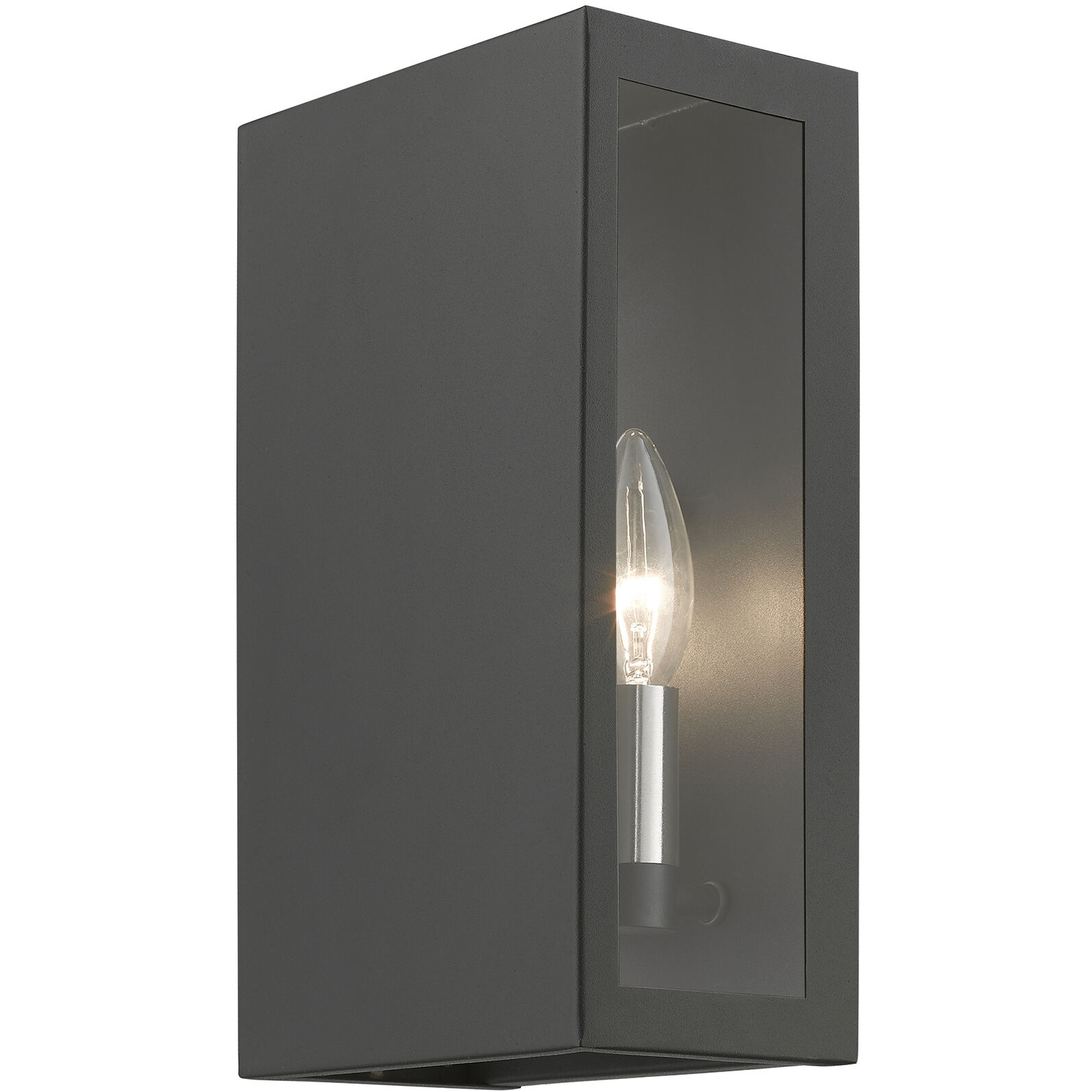 Winfield 2 Light 11 inch Textured Black with Brushed Nickel Candles Outdoor Sconce, Medium