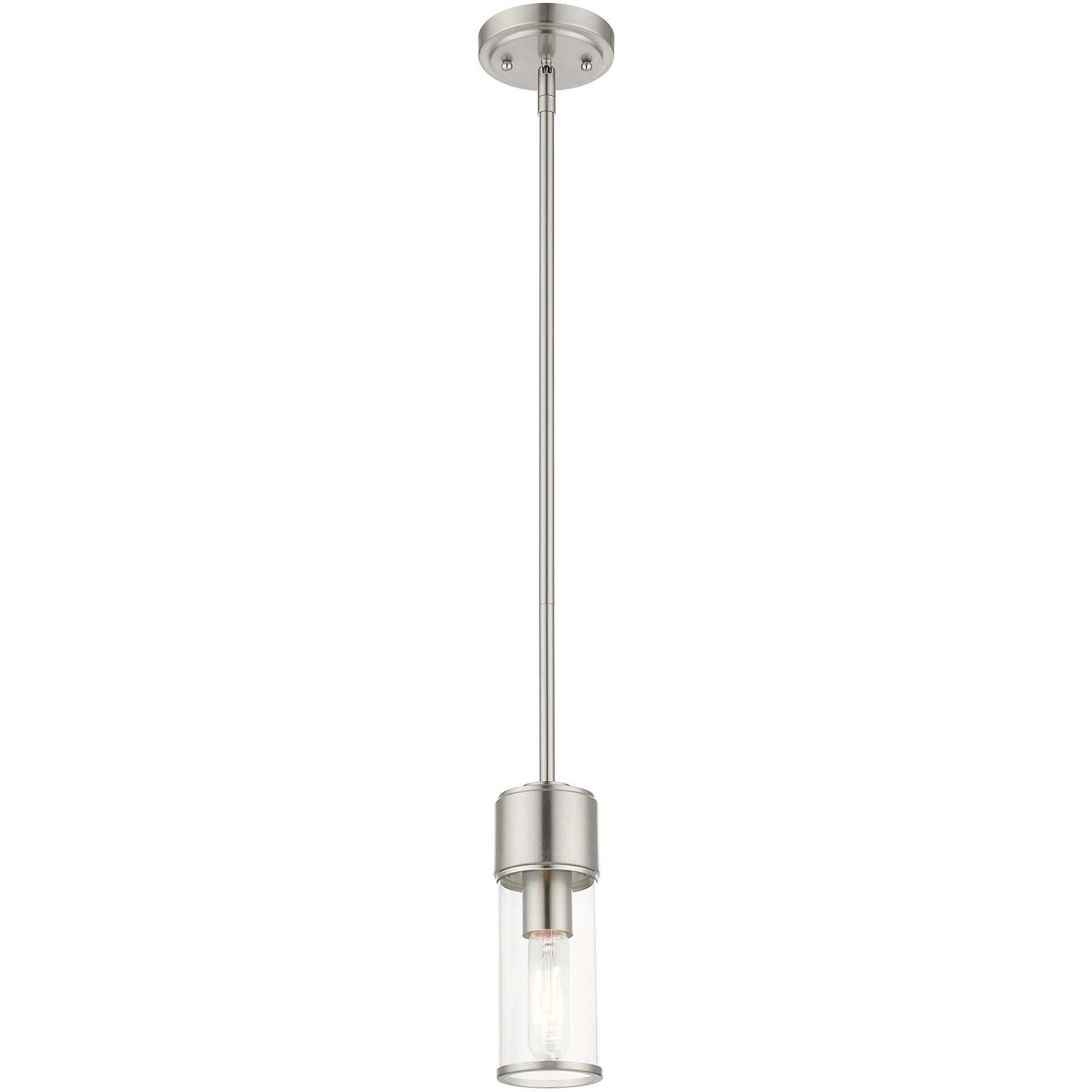 Quincy 1 Light 4.75 inch Brushed Nickel Mini Pendant Ceiling Light