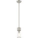 Quincy 1 Light 4.75 inch Brushed Nickel Mini Pendant Ceiling Light