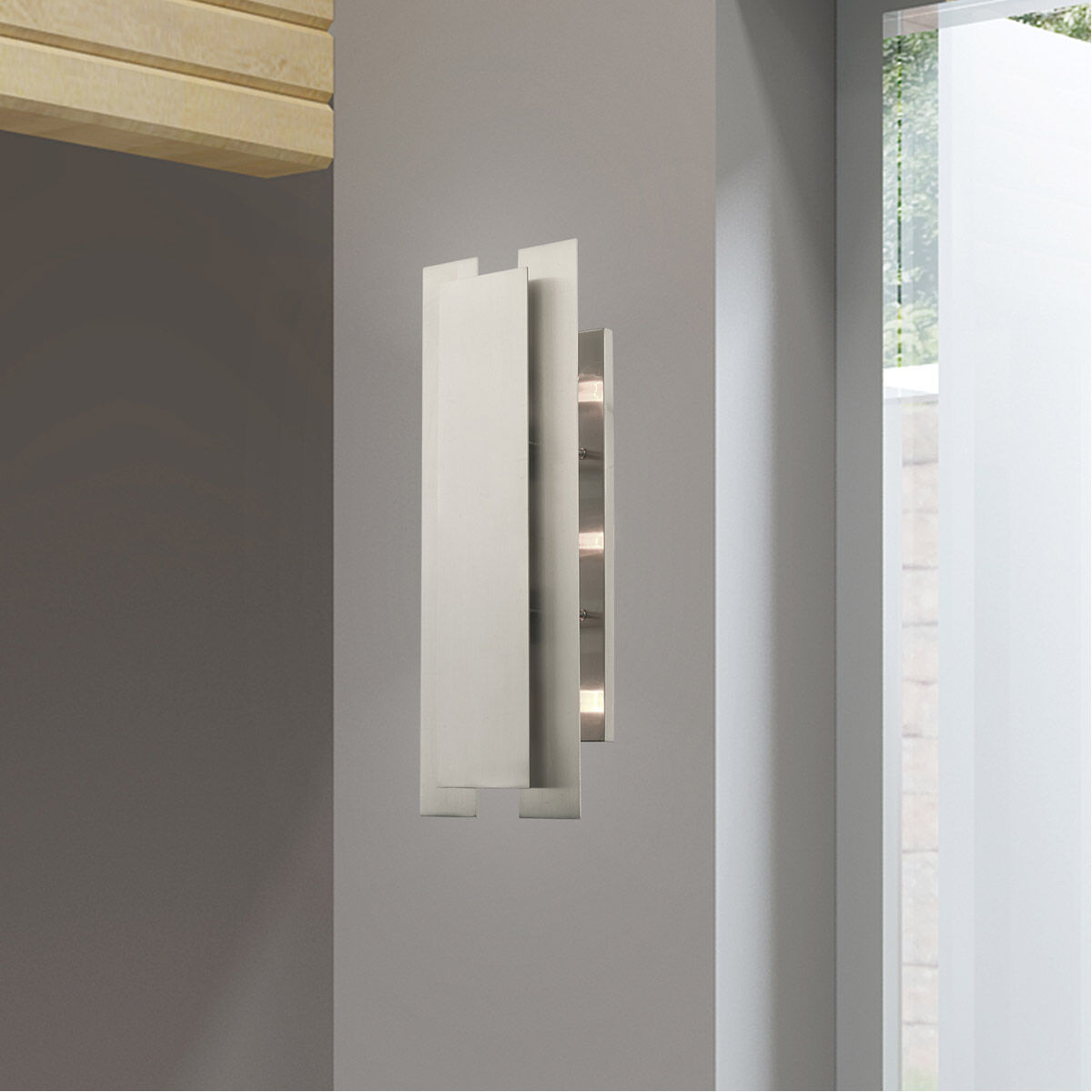 Varick 3 Light 8 inch Brushed Nickel Bath Vanity Wall Light