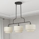 Manorwood 3 Light 12 inch English Bronze Extra Large Linear Chandelier Ceiling Light, Extra Large