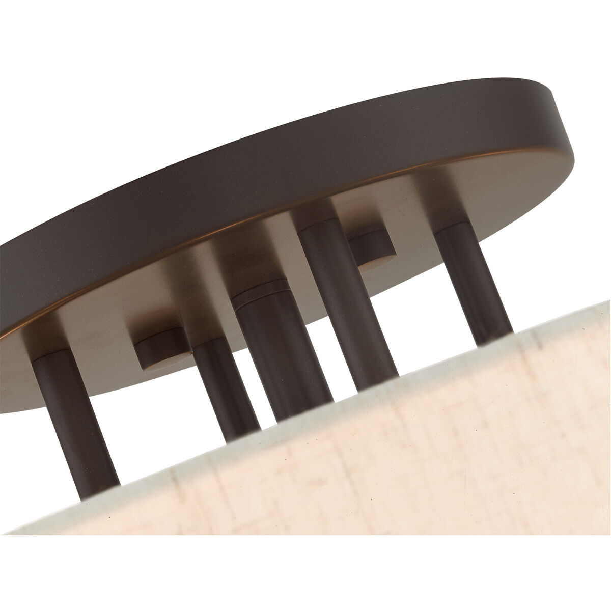 Meridian 6 Light 30 inch English Bronze Semi Flush Ceiling Light