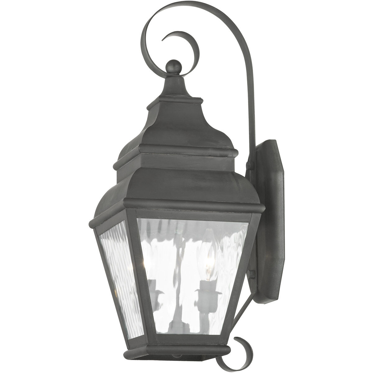 Exeter 2 Light 22 inch Charcoal Outdoor Wall Lantern